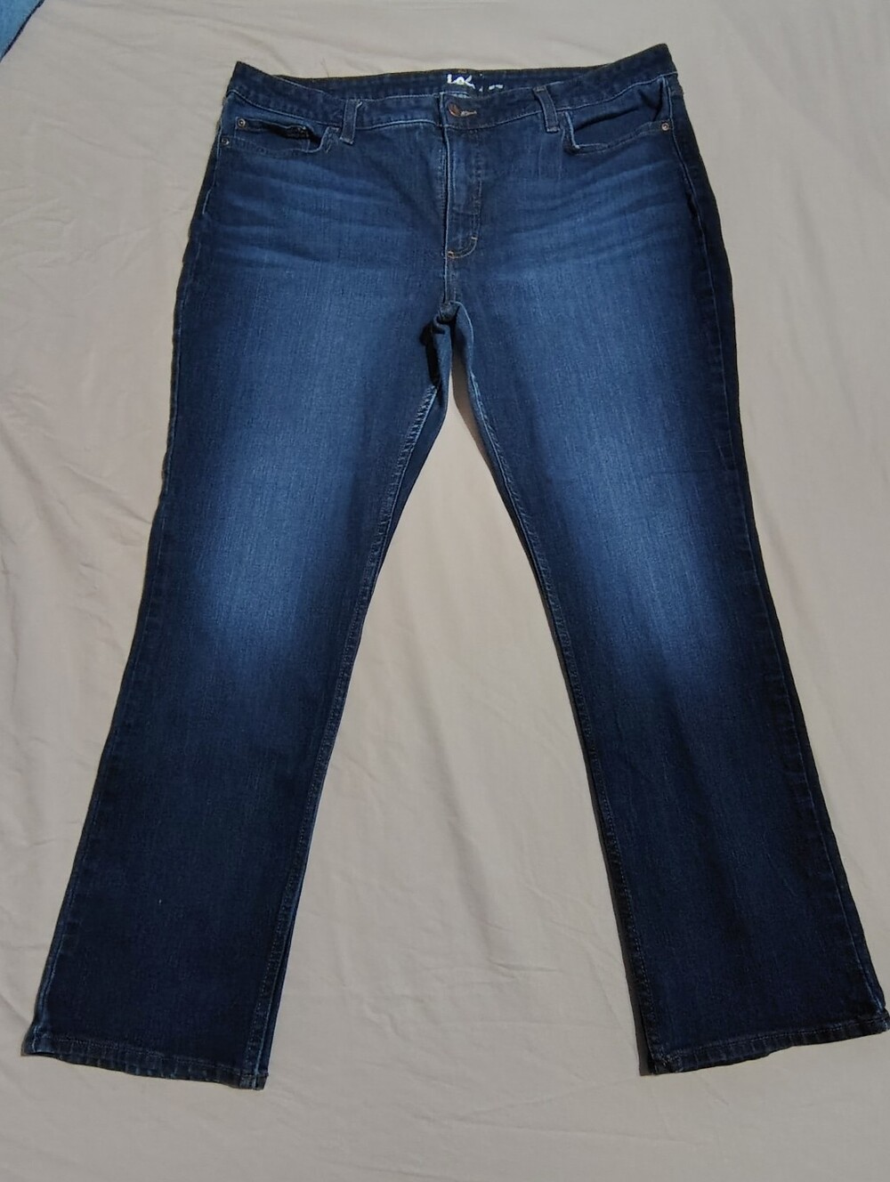 Dark Wash Lee Midrise Straight Jeans Size 20